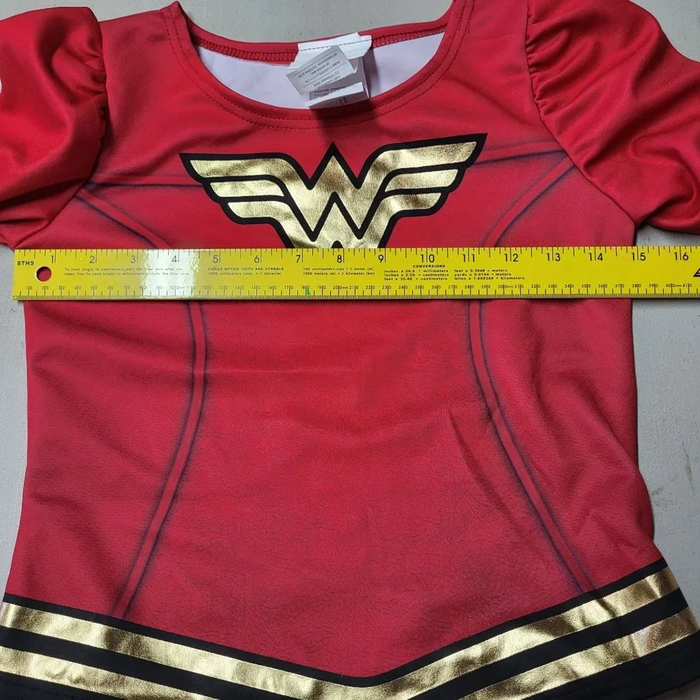 New DC‎ Wonder Woman Girl’s Costume Size Large 10-12 Rubies Dress Up Outfit